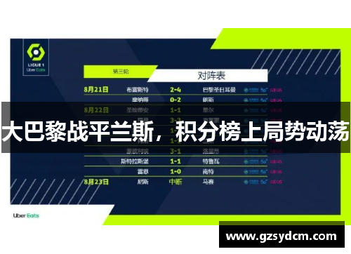 大巴黎战平兰斯，积分榜上局势动荡